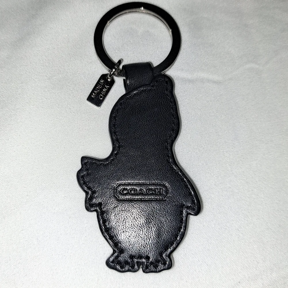 Coach Penguin Leather Keychain Bagcharm Never Used